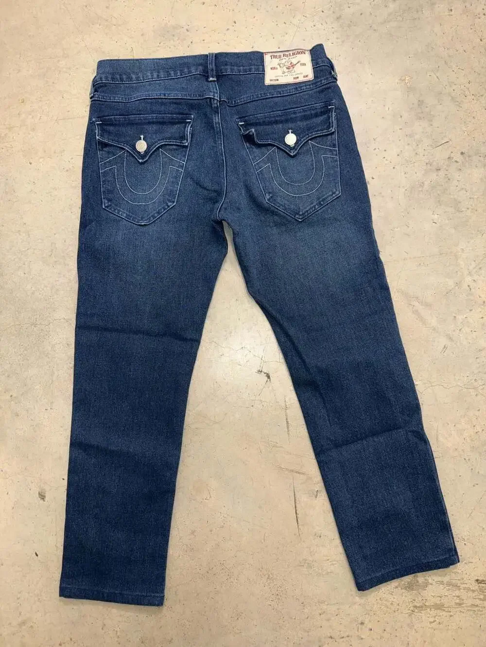 True Religion Rocco Relaxed Skinny Flap Pocket Jeans Size 31